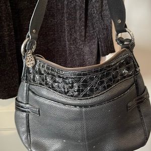 Brighton sold black leather shoulder bag